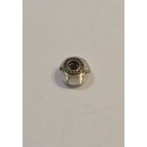 Pandora White Murano Glass Beige Polka Dots Bead Charm Retired 790602 Genuine